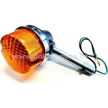 Směrový světlomet Blikač kulatý s tyčkou 100mm, černý Jawa,ČZ