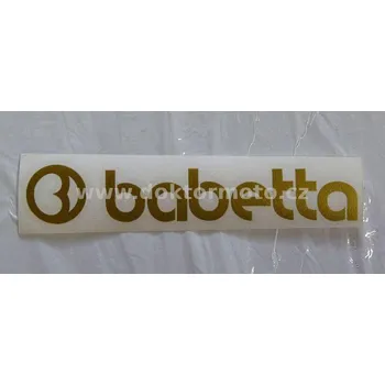 Samolepicí dekorace na vozidlo Nálepka BABETTA - zlatá 135x25
