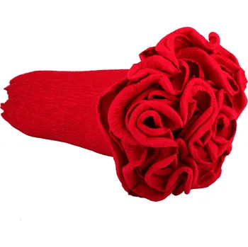 Krepový papír Krepový kornout 25cm x 2,5m 586-TM. ČERVENÁ