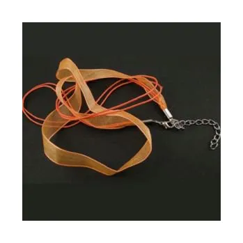 Šňůra na krk se zapínáním (SZA) oranžová 1 ks