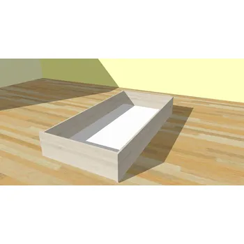 Úložný box BMB Boční zásuvka na kolečkách - buk Moření: vosk, Provedení: Dýha buk, Typ: půlená - 98 cm