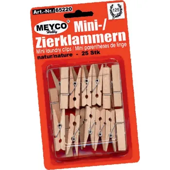 Meyco Dekorační dřevěné MINI kolíčky 4,5cm - sada 25ks