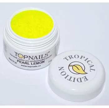 Lak na nehty topnails - barevný UV gel TROPICAL pearl LEMON 5g (color gel)