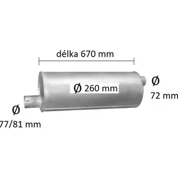 Tlumič výfuku Tlumič výfuku DAF 45 (PR 61.12)