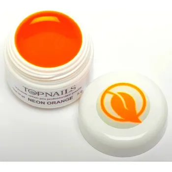 Přípravek na nehty topnails - barevný UV gel NEON ORANGE 520 - 5g (color gel)