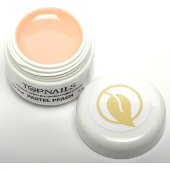Umělé nehty topnails - barevný UV gel PASTEL PEACH 5g (color gel)