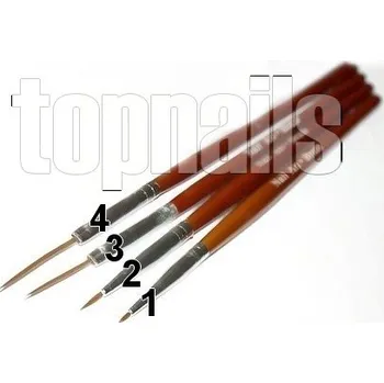 Umělé nehty Zdobící štětec - NAIL ART wood extreme long č.4