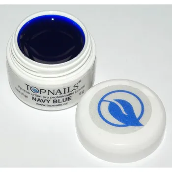 Umělé nehty topnails - barevný UV gel NAVY BLUE 5g (color gel)