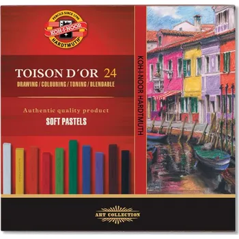 Koh-i-noor Hardtmuth Sada 24 suchých pastelů Koh-i-noor SOFT