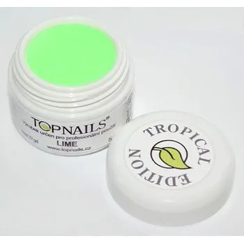 Přípravek na nehty topnails - barevný UV gel TROPICAL LIME 5g (color gel)