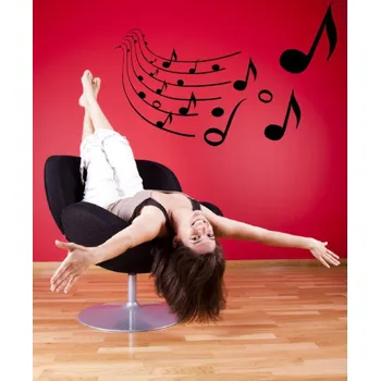 Samolepící dekorace Samolepka na zeď Noty (dekorace na zeď)