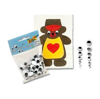 Folia Nalepovací oči oválé 12 x 9 mm