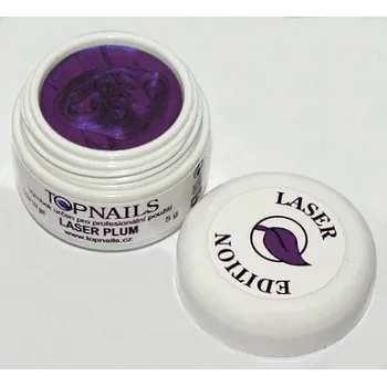 Umělé nehty topnails - barevný UV gel LASER PLUM 5g (color gel)
