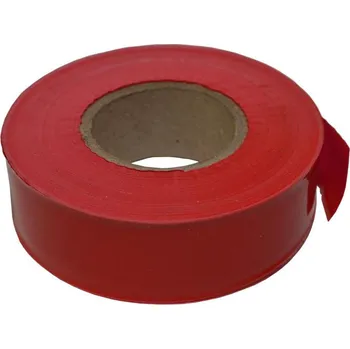 Výstražná páska Vyznačovací páska červená PE 25mm/100m (IT-50770) (Plastová vyznačovací páska červené barvy - vhodná ke značení stromů)