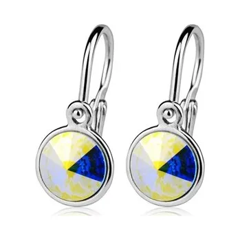 Náušnice Dětské stříbrné náušnice s krystaly Swarovski - duhová Crystal AB