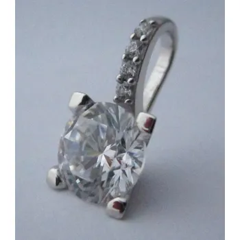 Přívěsek Klenoty Budín Mohutný zlatý přívěsek s velkým čirým zirkonem 585/1,22gr 346040819 (Klenoty Budín Mohutný zlatý přívěsek s velkým čirým zirkonem 585/1,22gr 346040819)