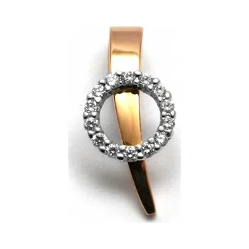 Prsten Diamantový zlatý přívěsek s pravými diamanty 585/0,90 gr J-19389-11 (J-19389-11)