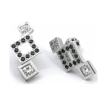 Prsten Diamantové náušnice s černými vzácnými diamanty 585/2,65 gr J-20401-11 (J-20401-11)