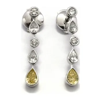 Prsten Diamantové náušnice se žlutými vzácnými diamanty 585/3,44 gr J-20919-12 (J-20919-12)