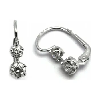 Prsten Diamantové náušnice s přírodními vzácnými diamanty 585/1,41 gr J-20699-12 (J-20699-12)