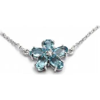 Prsten Diamantový zlatý přívěsek s brazilským akvamarínem 585/2,54 gr J-21138-12 (J-21138-12)