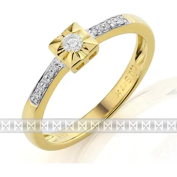 Prsten Klenoty Budín Zásnubní diamantový prsten ze žlutého zlata 3811287-5-51-99 (Klenoty Budín Zásnubní diamantový prsten ze žlutého zlata 3811287-5-51-99)