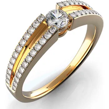 Prsten Zásnubní diamantový prsten s diamanty GEMS diamonds, žluté zlato 3810427 (3810427)