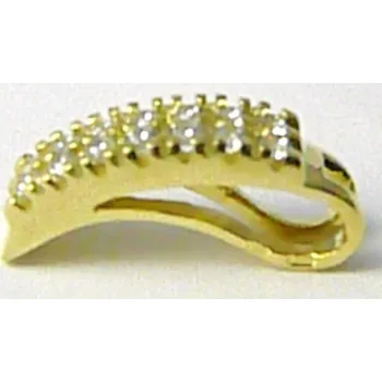 Přívěsek Klenoty Budín Luxusní silný zlatý přívěsek posetý zirkony 585/1,06 gr 246040607 (Klenoty Budín Luxusní silný zlatý přívěsek posetý zirkony 585/1,06 gr 246040607)