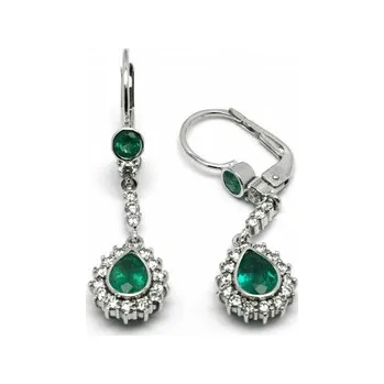 Prsten Zlaté náušnice s brazilskými zelenými smaragdy 585/4,04 gr J-22262-13 (J-22262-13)