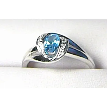 Prsten Klenoty Budín Luxusní diamantový prsten s BLUE TOPAZEM (modrý topaz) a diamanty vel. 55 386-1939.0.54.93 (Klenoty Budín Luxusní diamantový prsten s BLUE TOPAZEM (modrý topaz) a diamanty vel. 55 386-1939.0.54.93)