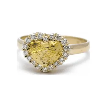 Prsten Diamantový prsten se žlutým safírem (2,20ct) 585/3,37 gr J-22501-13 ( J-22501-13)