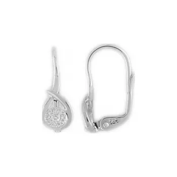 Prsten Diamantové náušnice z bílého zlata brilianty 20 ks diamant 585/1,5gr (3880710-0-0-99)