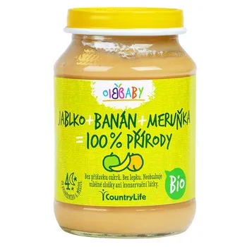 Country Life Příkrm jablko, banán, meruňka 190 g