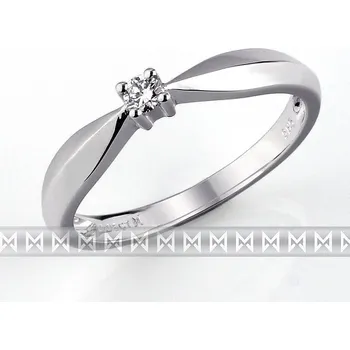 Prsten Luxusní zásnubní prsten z bílého zlata osazený diamantem (0,05ct) - 1,95 gr (3860007-0-52-99)