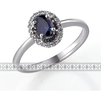 Prsten Klenoty Budín Luxusní diamantový zlatý prsten s velkým modrým safírem (KATE) 3860523 (Klenoty Budín Luxusní diamantový zlatý prsten s velkým modrým safírem (KATE) 3860523)
