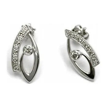 Prsten Diamantové náušnice s přírodními pravými diamanty 585/1,63 gr J-21586-12 (J-21586-12)