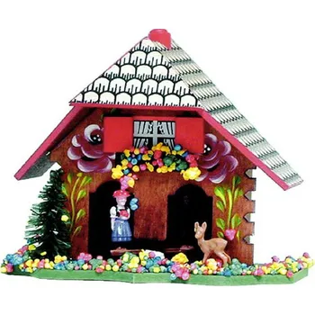 Meteostanice Chaloupka trenkle B816 dřevěný barometr ve formě pestrobarevné chaloupky