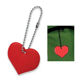 reflexní bezpečnostní přívěsek ve tvaru srdce