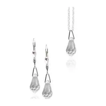 Souprava šperků Stříbrná luxusní souprava Crystal 11c (Made with Swarovski® Elements)