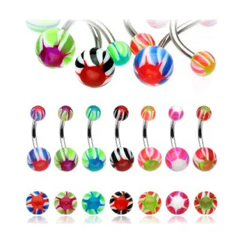 Piercing Piercing do pupíku z chirurgické oceli NAQ805 (Piercing do pupíku NAQ805)