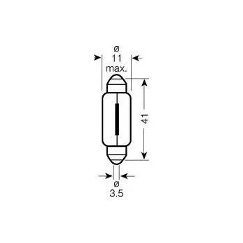 Auto-moto OSRAM 12V C10W (SV8,5-8) 10W standard (10ks) (OS6411)