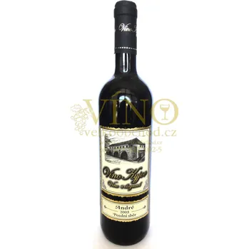 Víno Vinné sklepy Skalák André 2003 pozdní sběr 0,75 L suché čevené víno