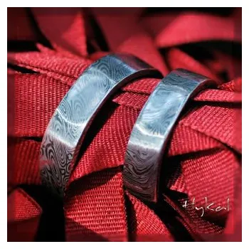 Prsten Snubní prsteny kovaná nerezová ocel damasteel - s ozdobou (Snubní prsteny kovaná nerezová ocel damasteel - s ozdobou)