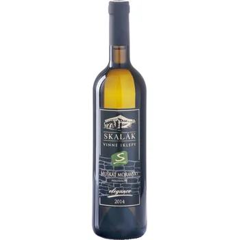 Víno Vinné sklepy Skalák Muškát Moravský 2014 zemské 0,75 L polosuché bílé víno