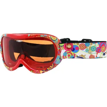 WORKER Dětské lyžařské brýle Miller s grafikou Z12-RED-červená graf.