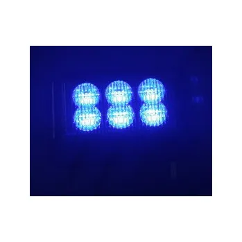 Maják PREDATOR 6x3W LED, 12-24V, modrý (kf012Wblue)