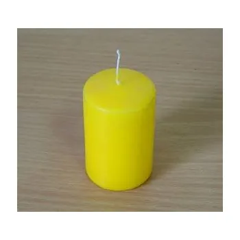 Svíčka Svíčka válcová adventní žlutá - 4 špalíky 4x8cm