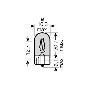 Auto-moto OSRAM 12V WY5W (W2,1x9,5d) 5W standard (10ks) oranžová (OS2827)
