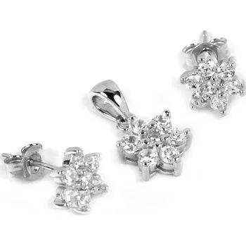 Souprava šperků Krásný decentní stříbrný set se zirkony JSET142