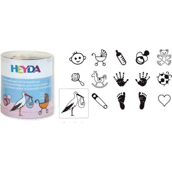Dětské razítko Heyda Dřevěná razítka - Baby (15 ks)
